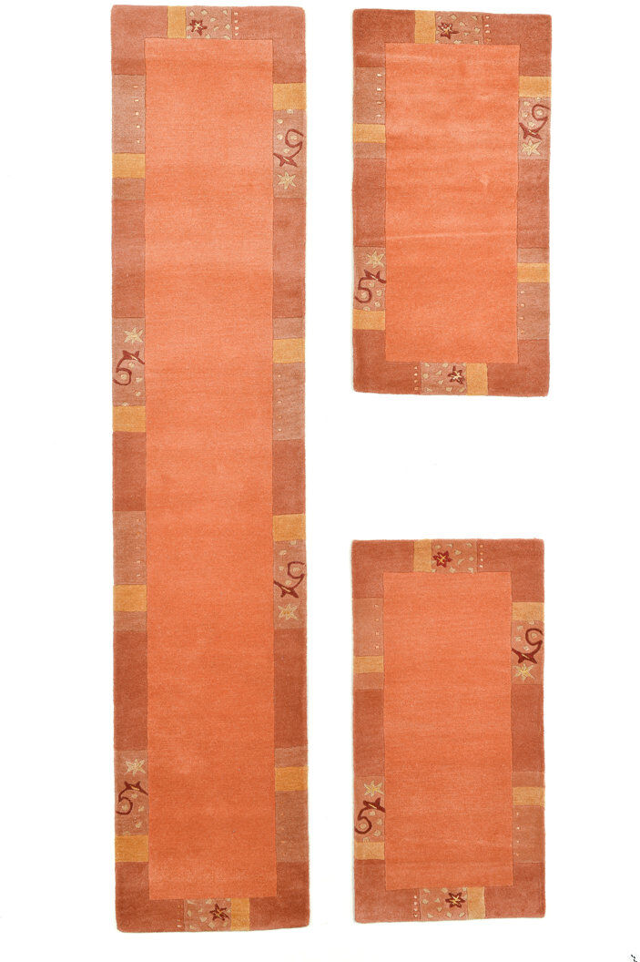 Theko Royal Ganges Handcrafted Rug in Terracotta Red Terracotta Runner 70 x 620cm