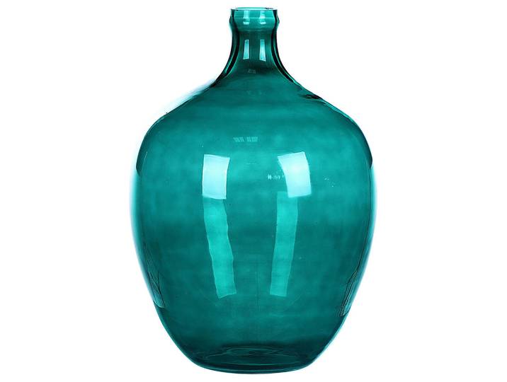 Beliani Dekovase Glas blau Roti, Türkis, Mode, 39 cm, Dekoration, Vasen, Glasvasen