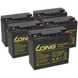5x Kung Long WP22-12NE AGM-Akkus 12V 22Ah M6 (60V) - für SXT Raptor 1200