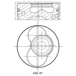 Kolben MAHLE 030 87 01 für Audi VW Seat Skoda Ford A3