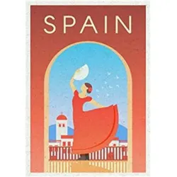 POSTER Spanien Stadtfarben A4 Rahmenlos