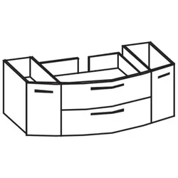 Artiqua 215 Waschtischunterschrank für Keramikwaschtisch, Graphit Struktur quer, 215-WU2L-2-14-7098- 215-WU2L-2-14-7098-401