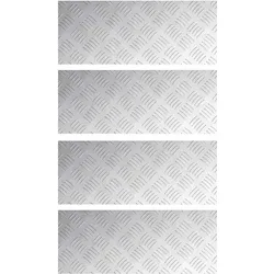 vidaXL Stufenmatten 4 stk. 50x20 cm Silber Aluminium Rechtwinklig