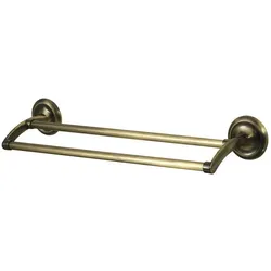 Bisk, Handtuchhalter + Handtuchhaken, Handtuchhalter doppelt Deco 61 cm messing antik