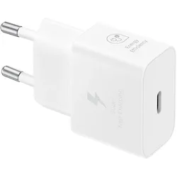 Samsung 25W Power Adapter White (25 W), USB Ladegerät, Weiss