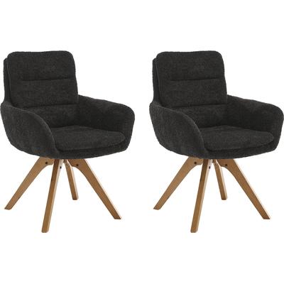 Esszimmerstuhl HOME AFFAIRE "Taragona", grau (anthrazit, braun, anthrazit), H:88cm T:63cm, Metall, Stühle, Esszimmerstuhl, mit unterschiedlichen Beingestellen, Holz oder Metall