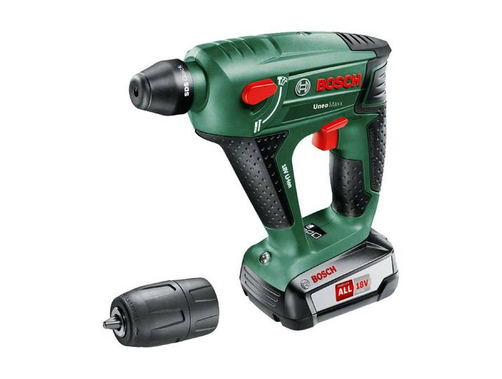 Akku-Bohrhammer BOSCH Uneo Maxx Kit 1x 2.5 Ah , grün, Bohrmaschinen, Akku-Bohrhammer