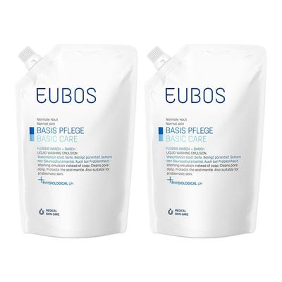 Eubos Flüssig blau Nachfüllbeutel Parfüm-frei 2x400 ml Flüssigkeit