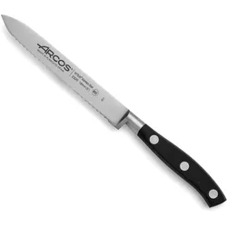 Arcos Riviera Tomatenmesser 232000, Küchenmesser, Schwarz, Silber
