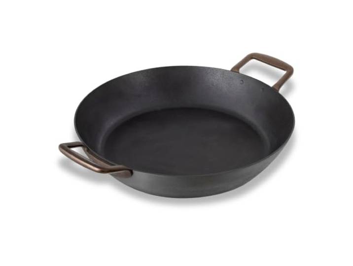 KUHN RIKON Black Star Bratpfanne 32cm, Eisenpfanne mit Seitengriffen Für alle Herdarten inkl. Induktion, Backofentauglich, Grilltauglich, Optimale Wärmespeicherung und -verteilung, Langlebig