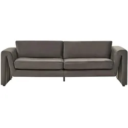 3-SITZER-SOFA Samtstoff graphitgrau Maunu