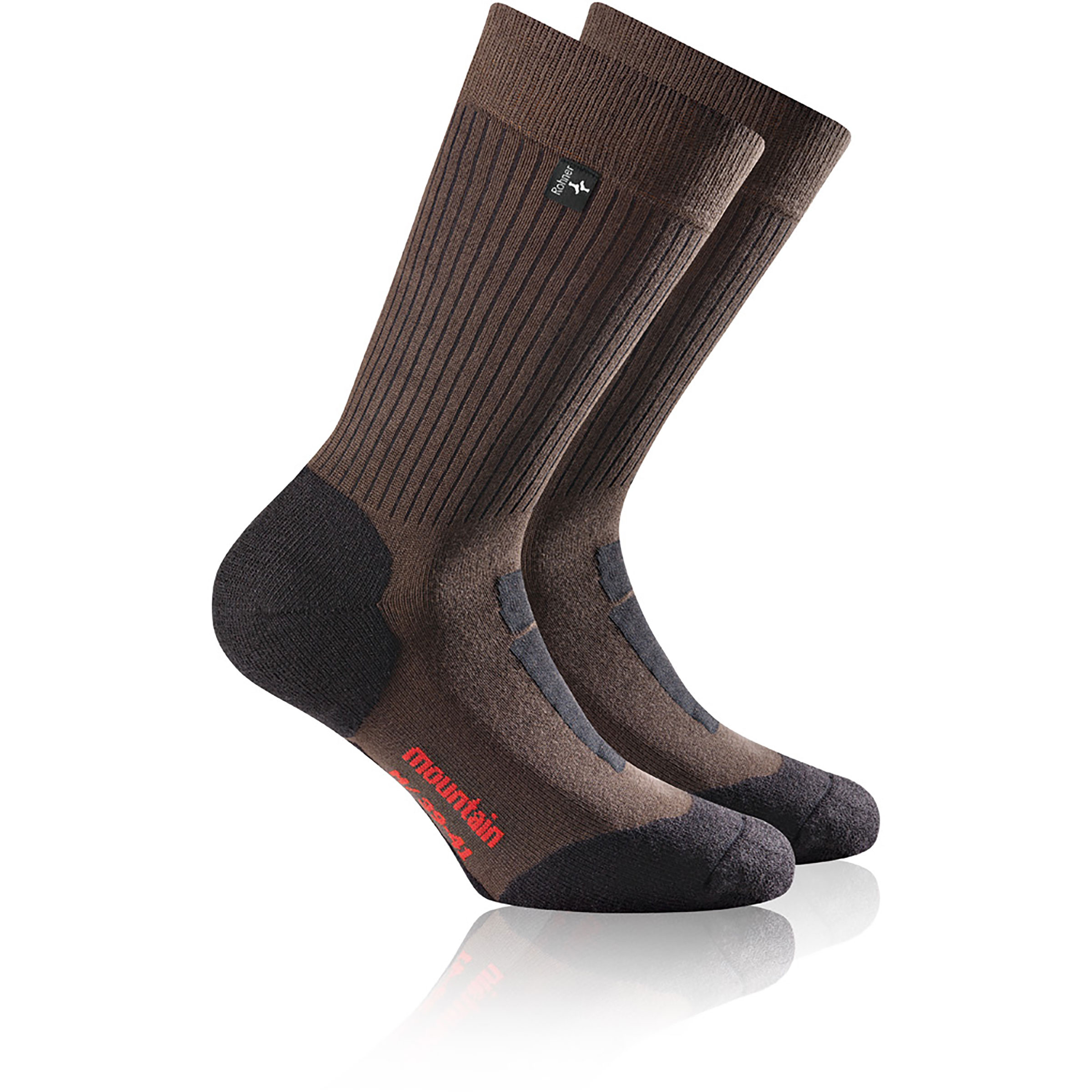Rohner Mountain Trekking L/R Wandersocken braun Größe 36 Trekking Elastisch
