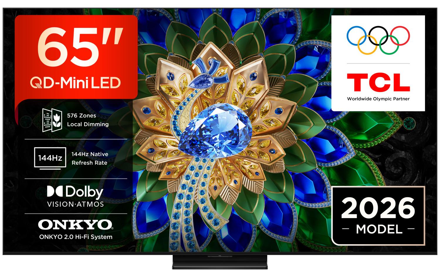 TCL A400 65A400U, 165,1 cm (65"), 3840 x 2160 Pixel, QD-Mini LED, Smart-TV, WLAN, Schwarz