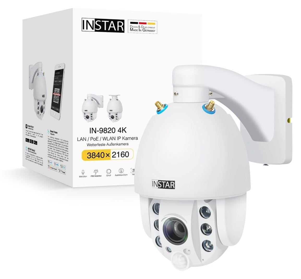 Instar IN-9820 4K IP-camera wit - LAN PoE en Wi-Fi
