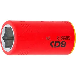 BGS VDE-Steckschlüssel-Einsatz Sechskant | Antrieb Innenvierkant 10 mm (3/8"") | ...