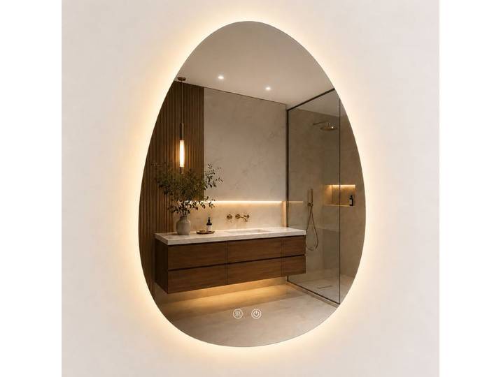 Relaxdays Miroir LED & antibuée