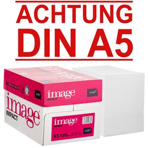 Antalis Kopierpapier Image Impact 886A120S, A5, 120g/qm, weiß, 2500 Blatt