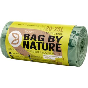 BIOvative Müllbeutel PRODUCTS, 20LR14, 20 Liter, mit Tragegriffen, grün, 14 Stück