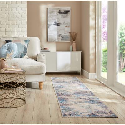 Teppich FLAIR RUGS "Reid Abstract", bunt, B:60cm H:4mm L:230cm, Kunstfaser, Teppiche, Teppich, Waschbarer Teppich