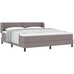 vidaXL, Boxspringbett, Boxspringbett Mit Matratze Stoff Taupe (180 x 200 cm)