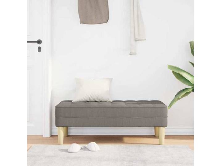 Banc d'entrée pour salon - Taupe - Banc intérieur Rustique - Taupe - 113x57x39 cm - tissu 5842