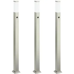 vidaXL Pollerleuchten mit Sensor 3 Stk. 110 cm Edelstahl IP44