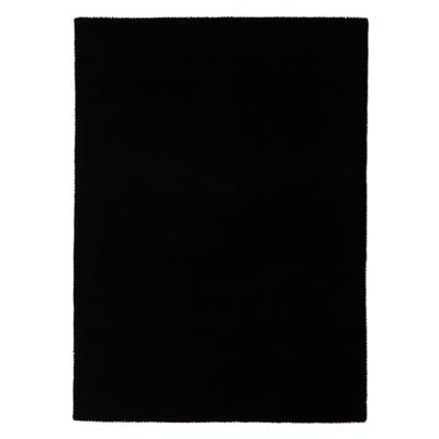 Wollteppich CARPETFINE "Gabbeh Lola Uni", schwarz, B:200cm H:14mm L:290cm, Wolle, Teppiche, mit natürlichem Pflanzenmaterial von Hand gewebt, auch in Rund