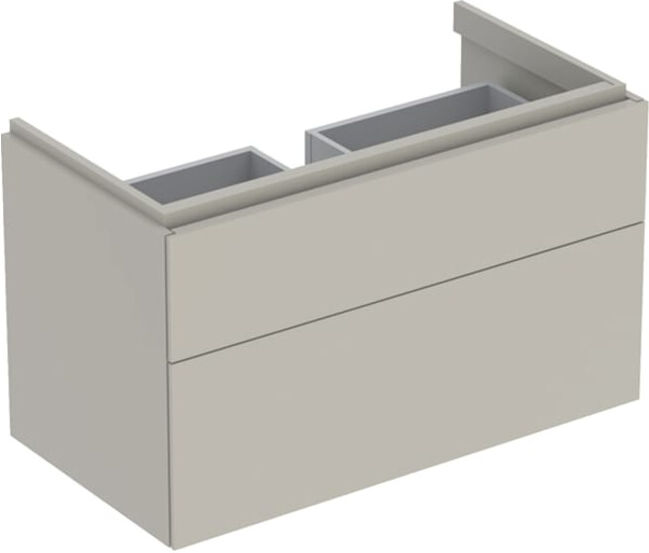 Geberit Meuble sous lavabo Xeno2 88x53x46,2 cm, greige, 2 tiroirs (500509001)
