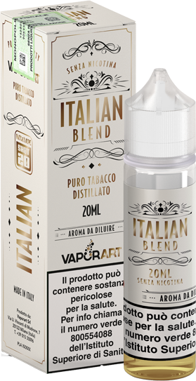 VaporArt Italian Blend Puro Tabacco Distillato Liquido Shot 20ml