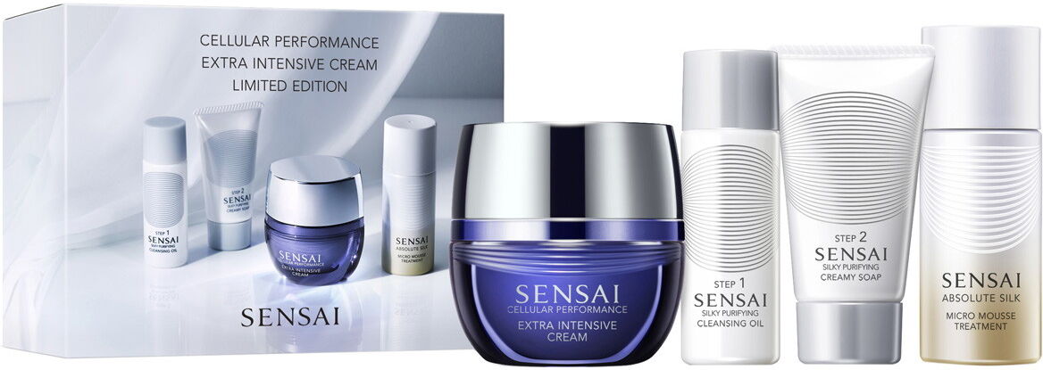130ml SENSAI CELLULAR PERFORMANCE EXTRA INTENSIVE CREAM LIMITED EDITION (Cream 40ml + Cleansing Oil 30ml + Soap 30ml + Treatment 30ml)