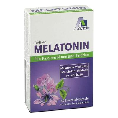 MELATONIN+PASSIONSBLUME+Baldrian Kapseln 60 St