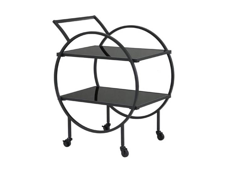 moebelfaktor Servierwagen Naustdal, Metall, Breite 45 cm, mit Rollen, schwarz, Küchenwagen