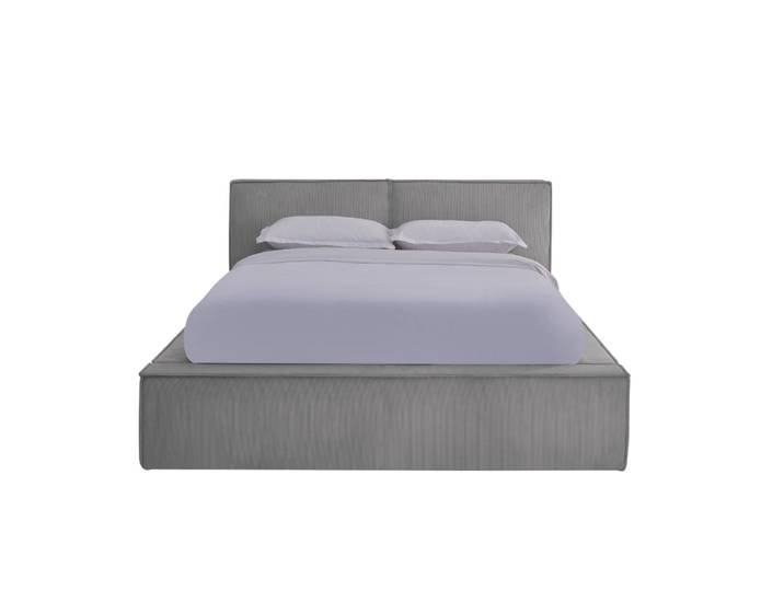 Lit coffre 160 x 200 cm gris