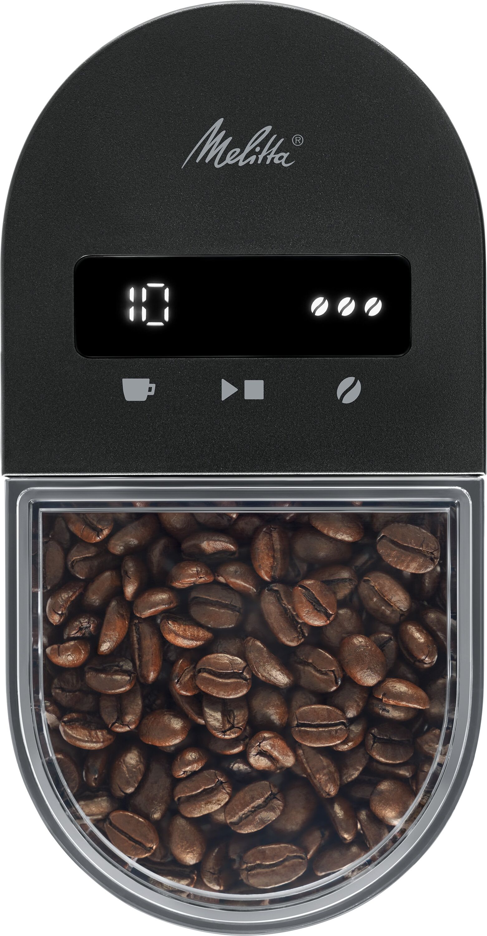 Kaffeemühle "Melitta Linea Kaffeemuehle 1032-01", schwarz, B:9cm H:24cm T:18cm, Kaffeemühlen, Kaffeemühle