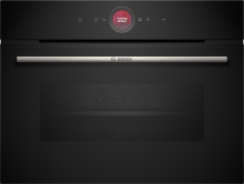 Bosch CBG7741B1 Einbau-Kompaktbackofen 45cm Schwarz Pyrolyse 12Heizarten TouchControl HomeConnect