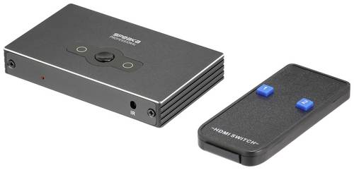 SpeaKa Professional SP-HSW-300 2 Port HDMI-Switch UHD 8K @ 60 Hz, UHD 4K @ 120Hz