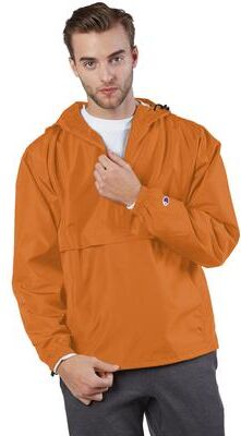 Champion CO200 Packable Anorak Jacket in Orange size Small   Polyester