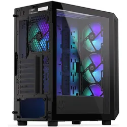 Endorfy Arx 500 ARGB (ATX, ITX, mATX), PC Gehäuse, Schwarz