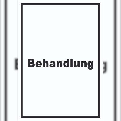 HB-Druck Behandlung Schild mit Text Behandlungsraum hochkant A6 (105x148mm)