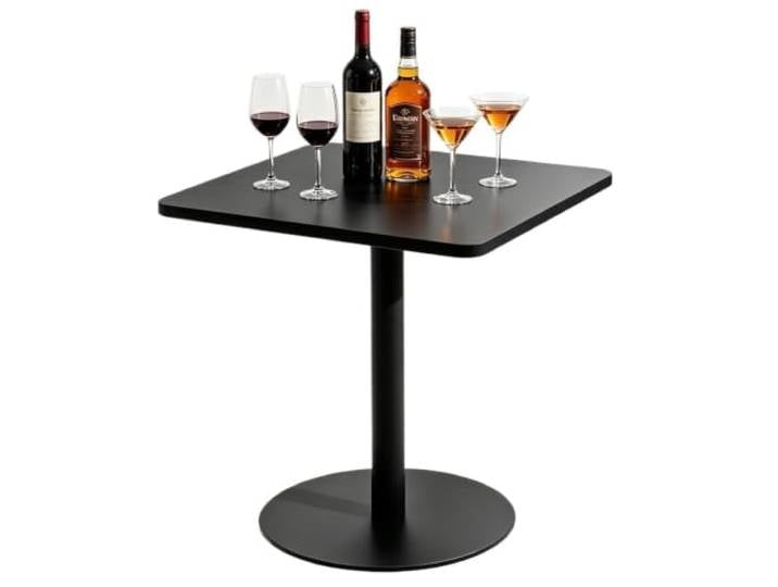 Gaommini Quadratischer Esstisch Bartisch Metallgestell Kaffee-Beistelltisch Bistro-Cocktailtisch für Wohnzimmer, Schlafzimmer, Balkon, Terrasse im Freien(48x48x72cm)
