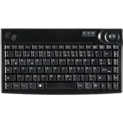 Active Key AK-440-TU USB Mini-Tastatur mit integriertem Mini-Trackball Schwarz