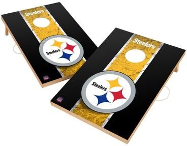 Skip's Garage Vintage Pittsburgh Steelers NFL 2x4 Tailgate Cornhole Boards