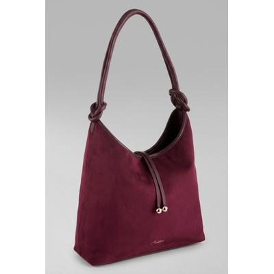 Handtasche ANISTON ACCESSOIRES, Damen, Gr. B/H/T: 31cm x 30cm x 9cm, dunkelrot, Lederimitat, Textil, Taschen Handtasche, Umhängetasche, Beuteltasche - NEUE KOLLEKTION
