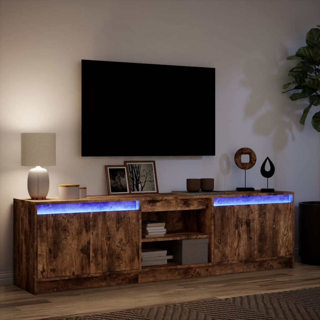 vidaXL No_Yes_Yes_Yes_N/A TV Stand for TVs up to 78" Smoked Oak 78"