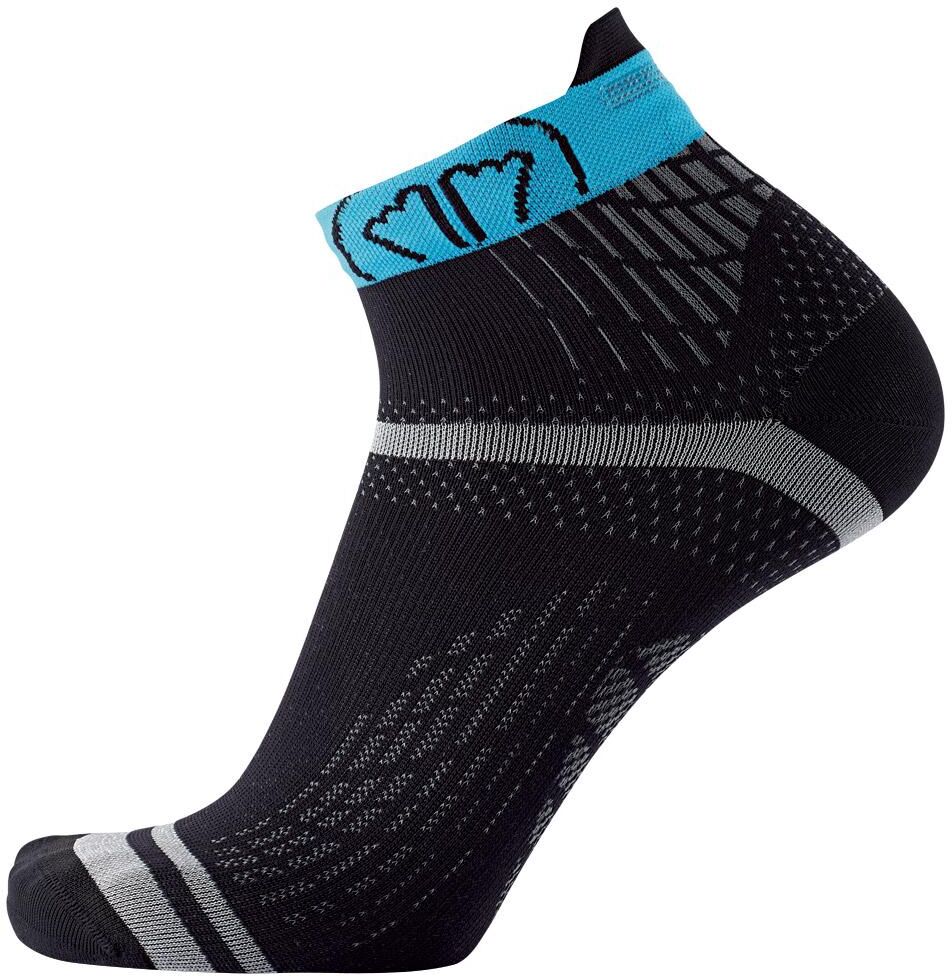 Sidas  - Run Feel Ankle Black Turquoise - 40-41 - Chaussettes de trail