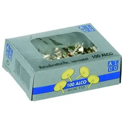 Alco, Nägel, Reissnagel 9mm nicht überkapselt messing 100 St./Pack. (100 Stk., 100 mm)