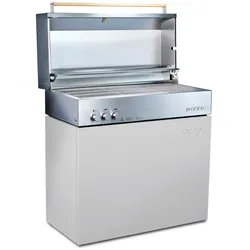 Flammkraft Block D Gasgrill Gen. 5 Lichtgrau 16 kW 75 bis 900°C BBQ Grill Gas
