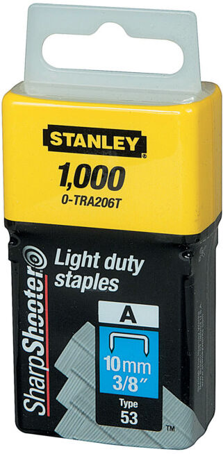 Agrafes Stanley type A 10mm 1000 pcs. (1-TRA206T)