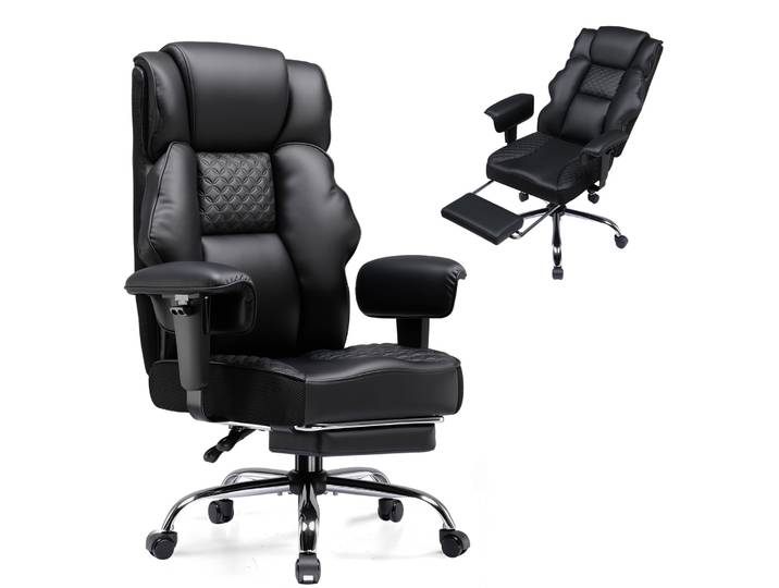 GTPLAYER Chaise de jeu , chaise de bureau large, chaise ergonomique à ressorts ensachés, chaise de bureau pivotante réglable