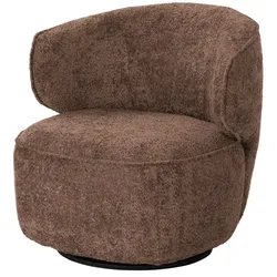Höffner Selection Drehsessel  Mia , braun , Maße (cm): B: 74 H: 77 T: 74.0